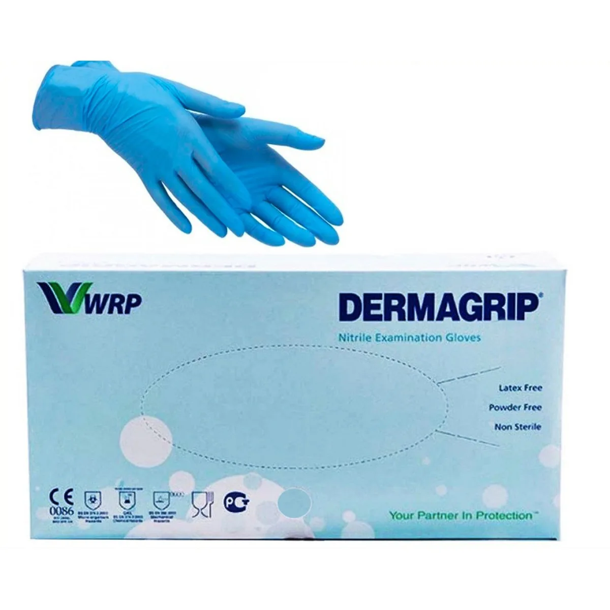 Перчатки Дермагрип, нитриловые, плотные, размер S, Dermagrip Nitrile Examenation Gloves (100 шт.)