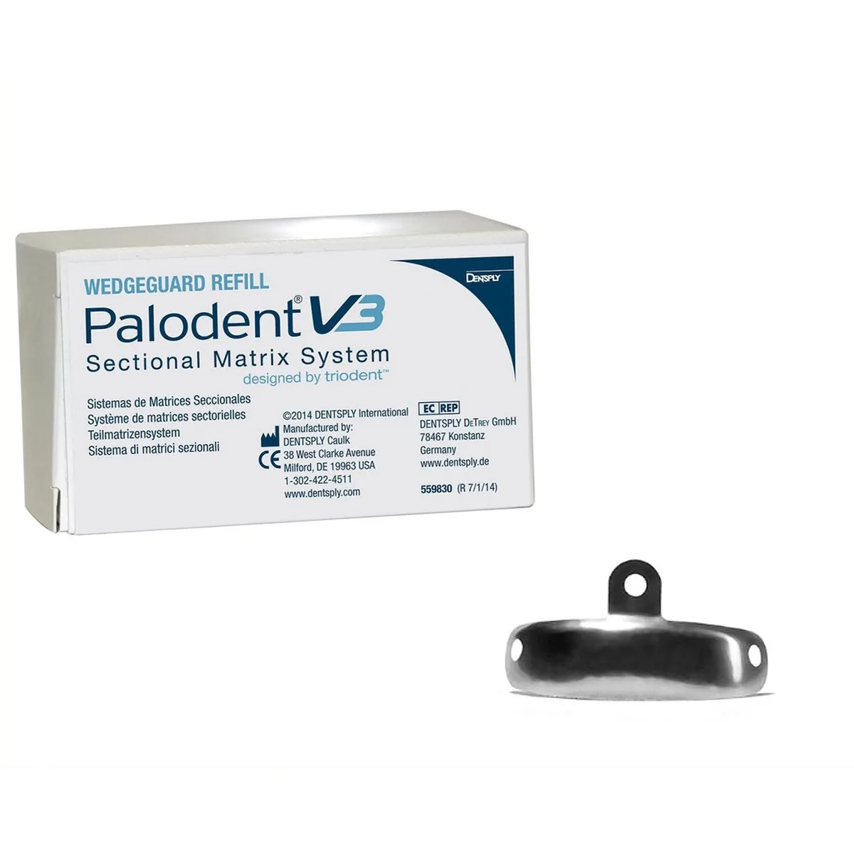 Palodent V3 Matrix 50pcs, Палодент матриці 50шт., розмір 4.5 мм (Dentsply Sirona) Матрична система Palodent