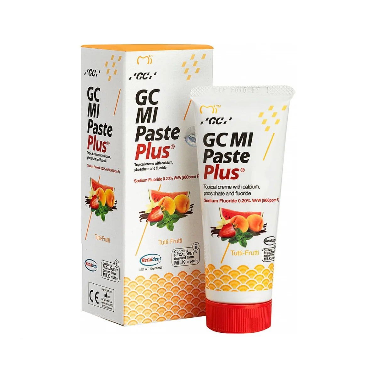 Mi Paste Plus Tutti Frutti, Ми паста плюс Тутті Фрутті, крем для відновлення зубної емалі (GC)