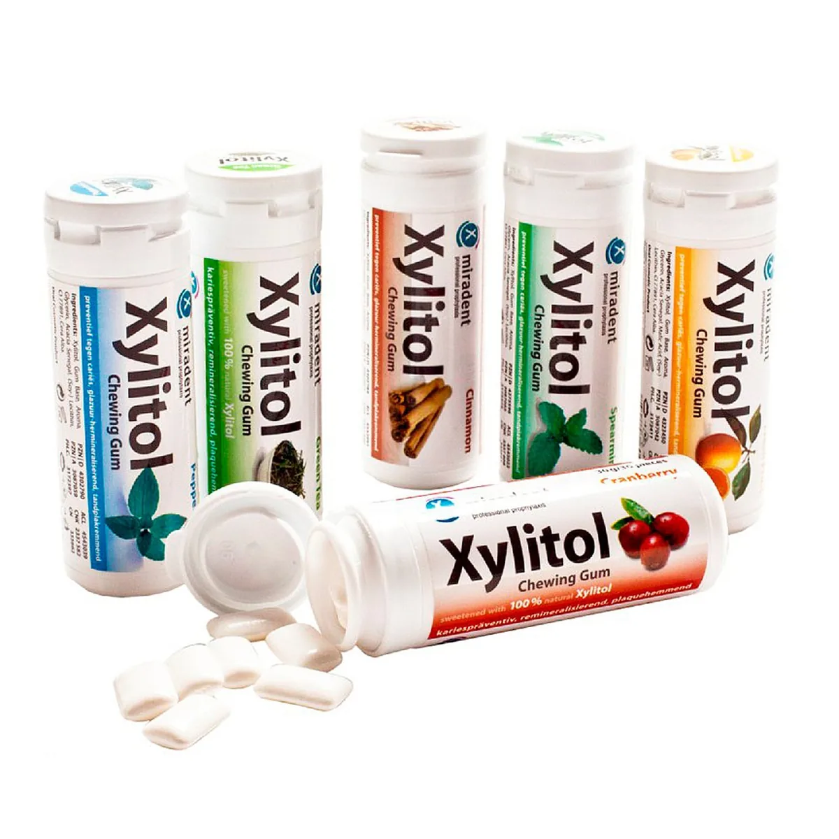 Жувальна гумка з ксилитолом, Xylitol, 30шт, різні смаки