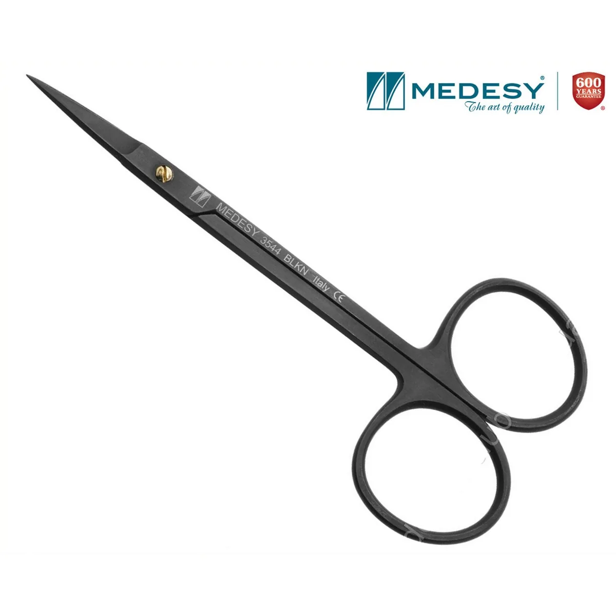 Ножиці хірургічні Iris BLACK SHARP LINE 115mm чорні гострі прямі (art.3544/BLKN) (Medesy)