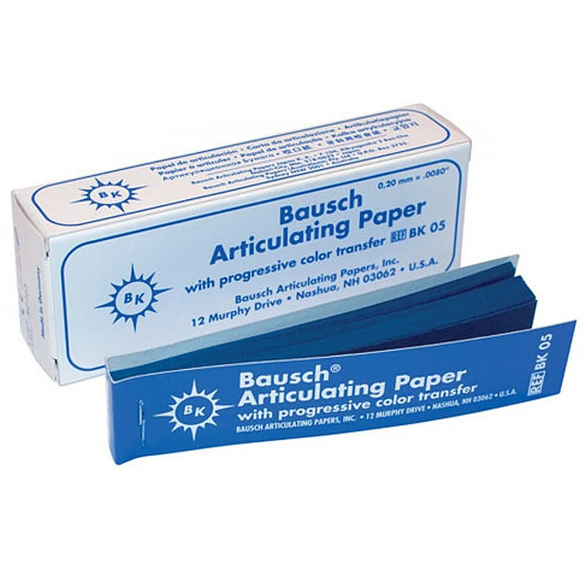 Артикуляційна папір Бауш BK05, 200 мкм, синя, Articulating paper BK 05 (Bausch)