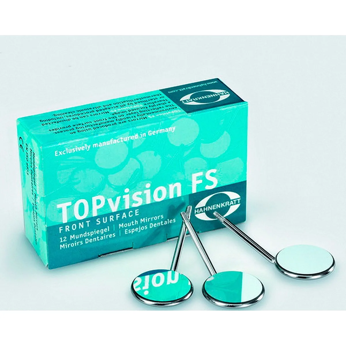 Дзеркало стоматологічне плоске з родієвим покриттям №4, TOPvision FS Rhodium (Hahnenkratt)