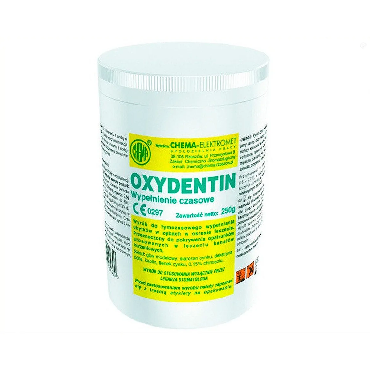 Оксидентин, Оксідентин (Oxydentin) банку 250г, антисептичний водний дентин з хинозолом