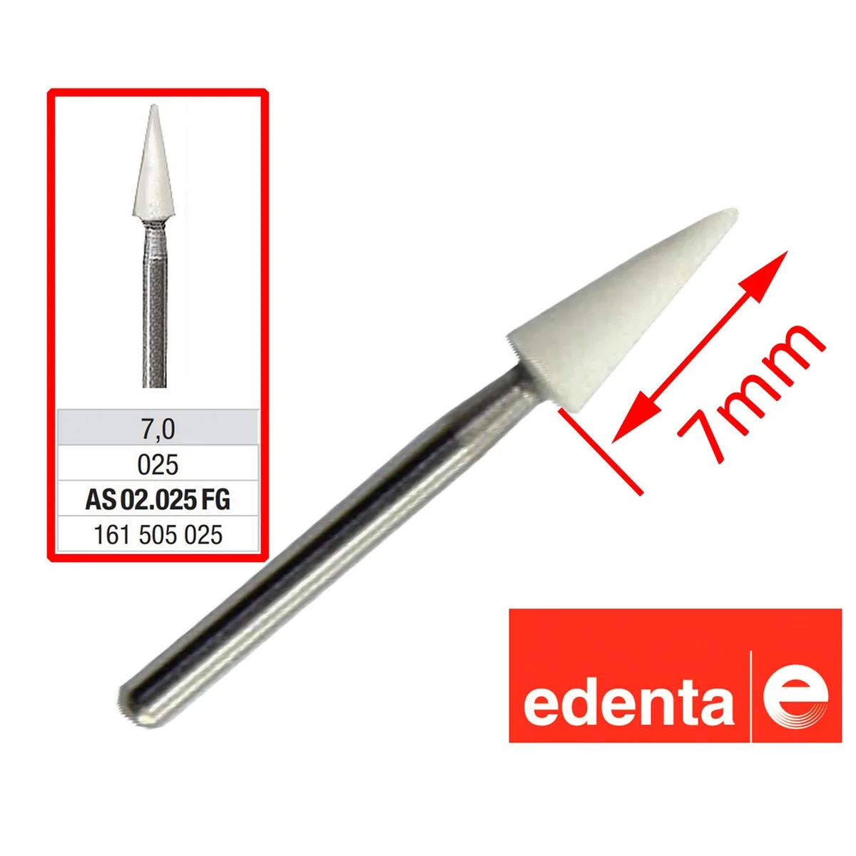 Головка Арканзас AS 02.025 FG, Бор Арканзас (Edenta)