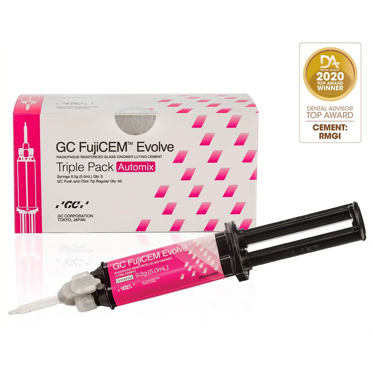 FujiCEM Evolve Automix, фіксаційний склоіномерний цемент, 1 шприць, 5 мл (9.2 г)