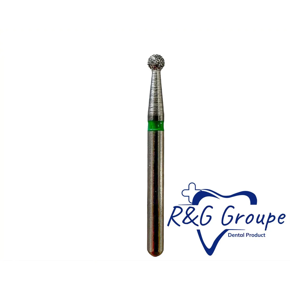Бор алмазний, 801-016 G STD зелена кулька на короткій ніжці (R&G Groupe France)
