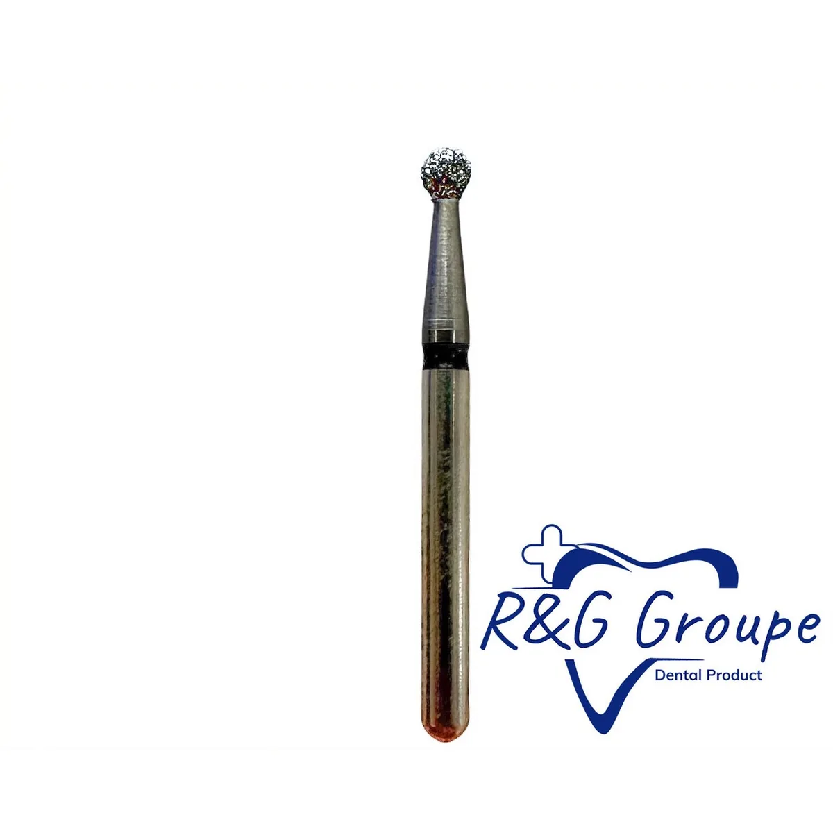 Бор алмазний, 801-016 H STD чорна кулька на короткій ніжці (R&G Groupe France)