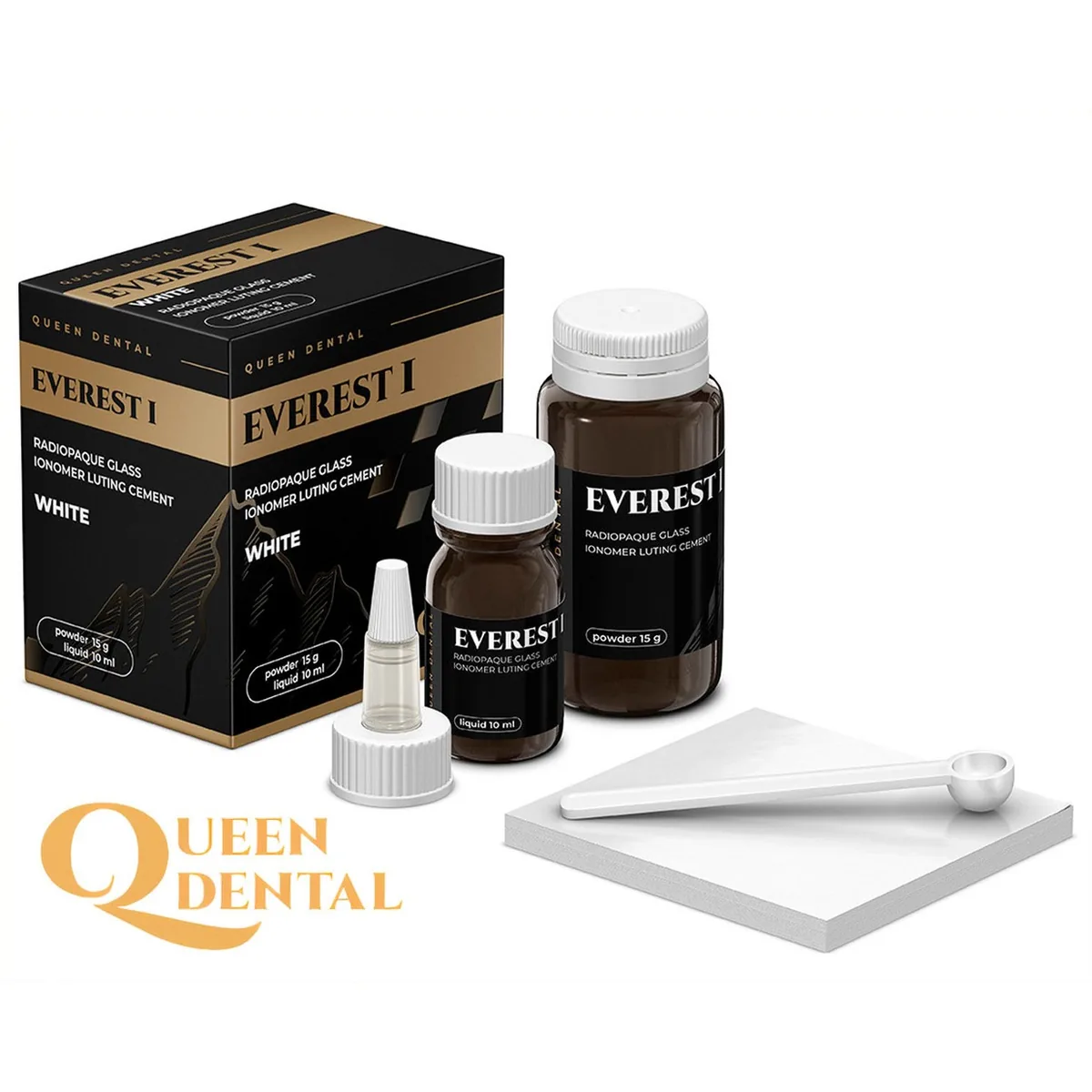 Склоіономерний цемент EVEREST I для фіксації (Queen Dental) фуджі 1, Fuji I