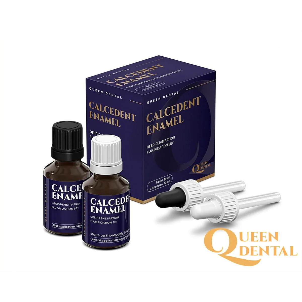 Емаль-герметизуючий ліквід, CALCEDENT ENAMEL 20мл + 20мл (Queen Dental)