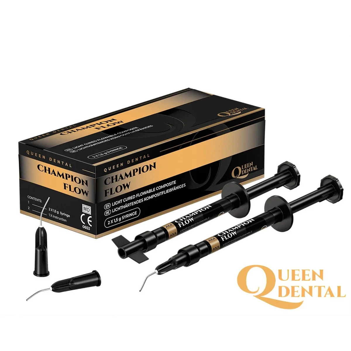CHAMPION FLOW, 1шт. колір: А3.5  - рідкотекучий композит (Queen Dental) ES Flow, es flow, esflow, чемпіон флоу