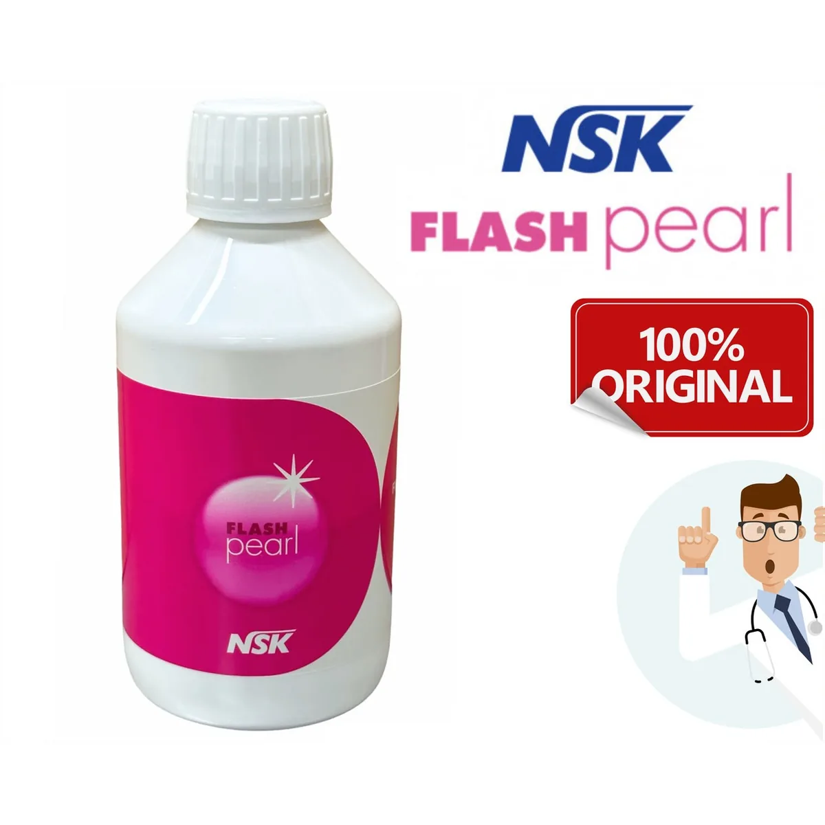 Flash pearl NSK 300г (Флеш Перл НСК), порошок для профчистки, без вмісту соди, Карбонат Кальцію (CaCO2)