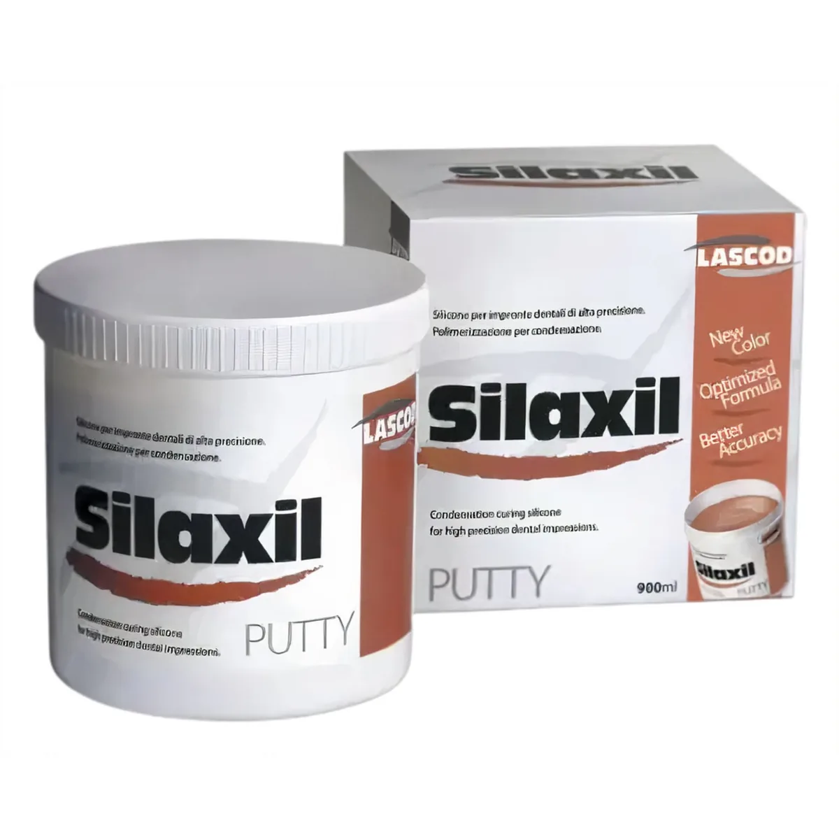 Silaxil Putty (Сілаксил) - С-силіконовий відбитковий матеріал Silaxil база 900мл (Lascod)