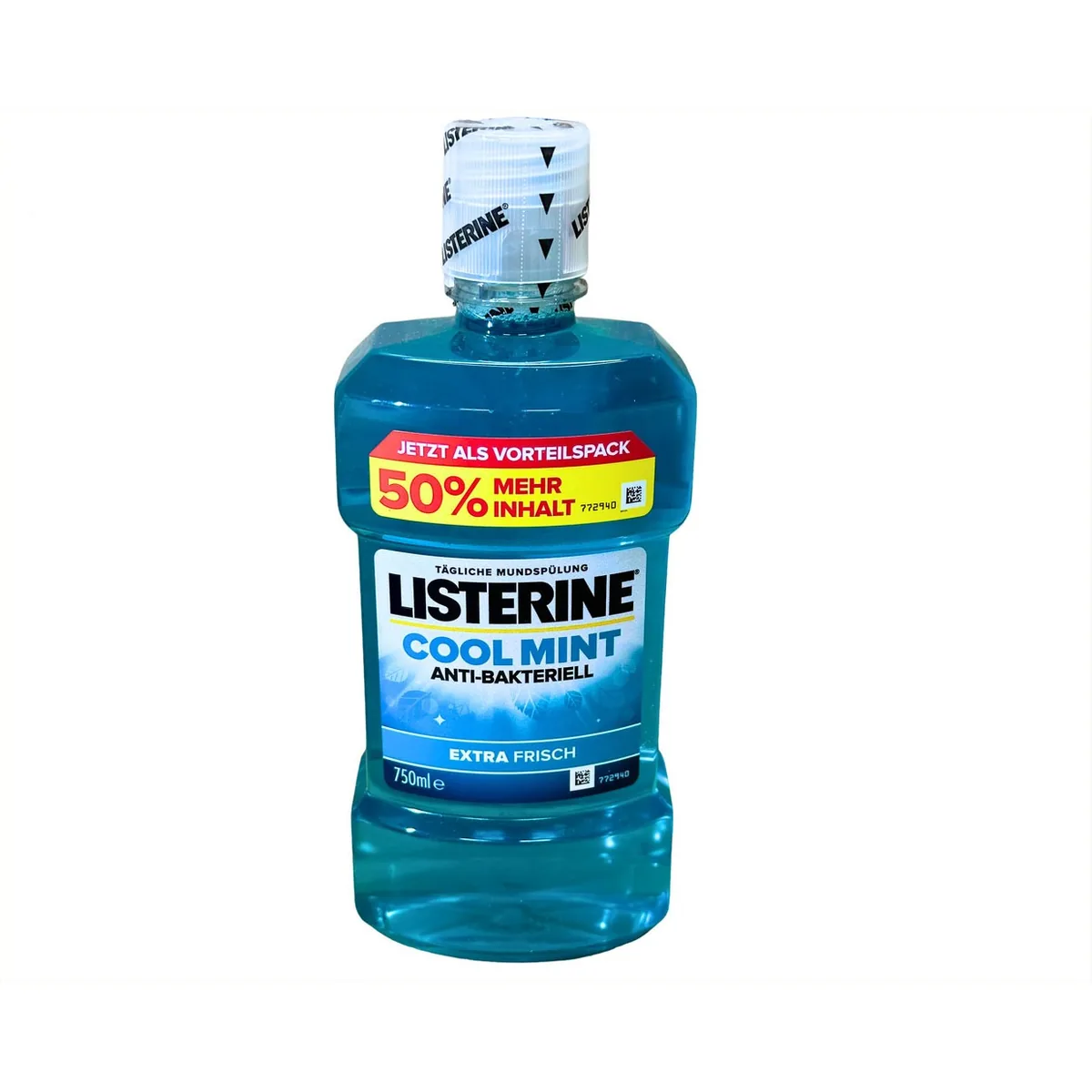 Listerine Cool Mint EXTRA Anti-Bakterial 0,75л, Лістерін, Лістерін - Ополіскувач порожнини рота (Johnson&Johnson)