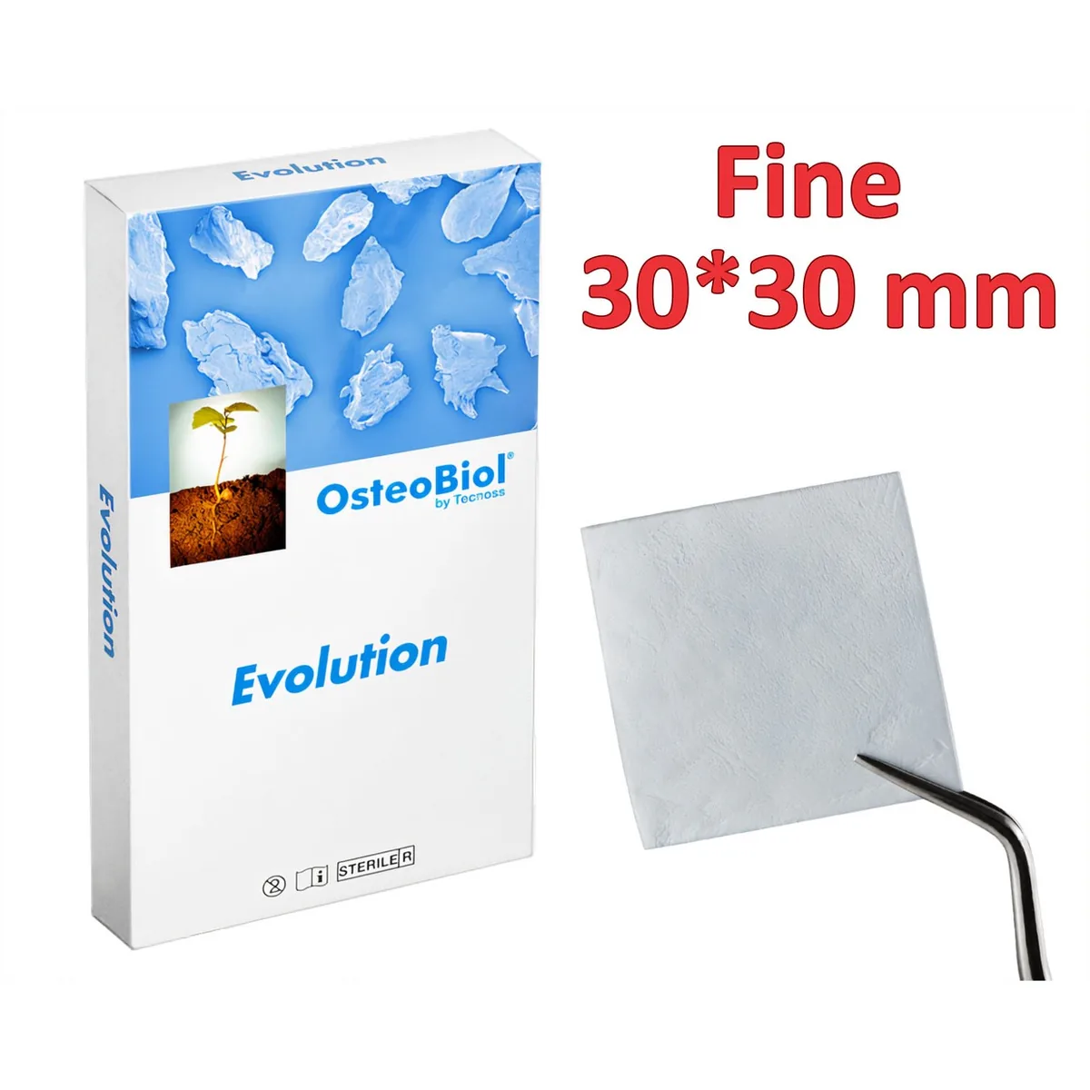 Мембрана Evolution, розмір 30х30 мм, товщина 0,3 мм, Fine (OsteoBiol)