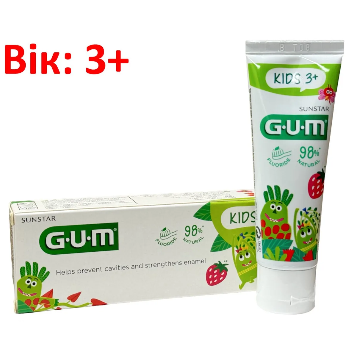 Дитяча паста 3+ GUM Junior Strawberry, 50 мл (SUNSTAR GUM)