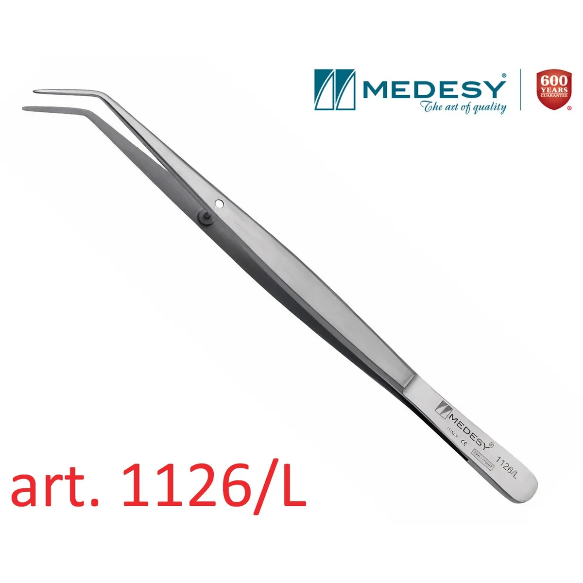 Пінцет стоматологічний College вигнутий 150 мм гладкий (art. 1126/L) (Medesy)