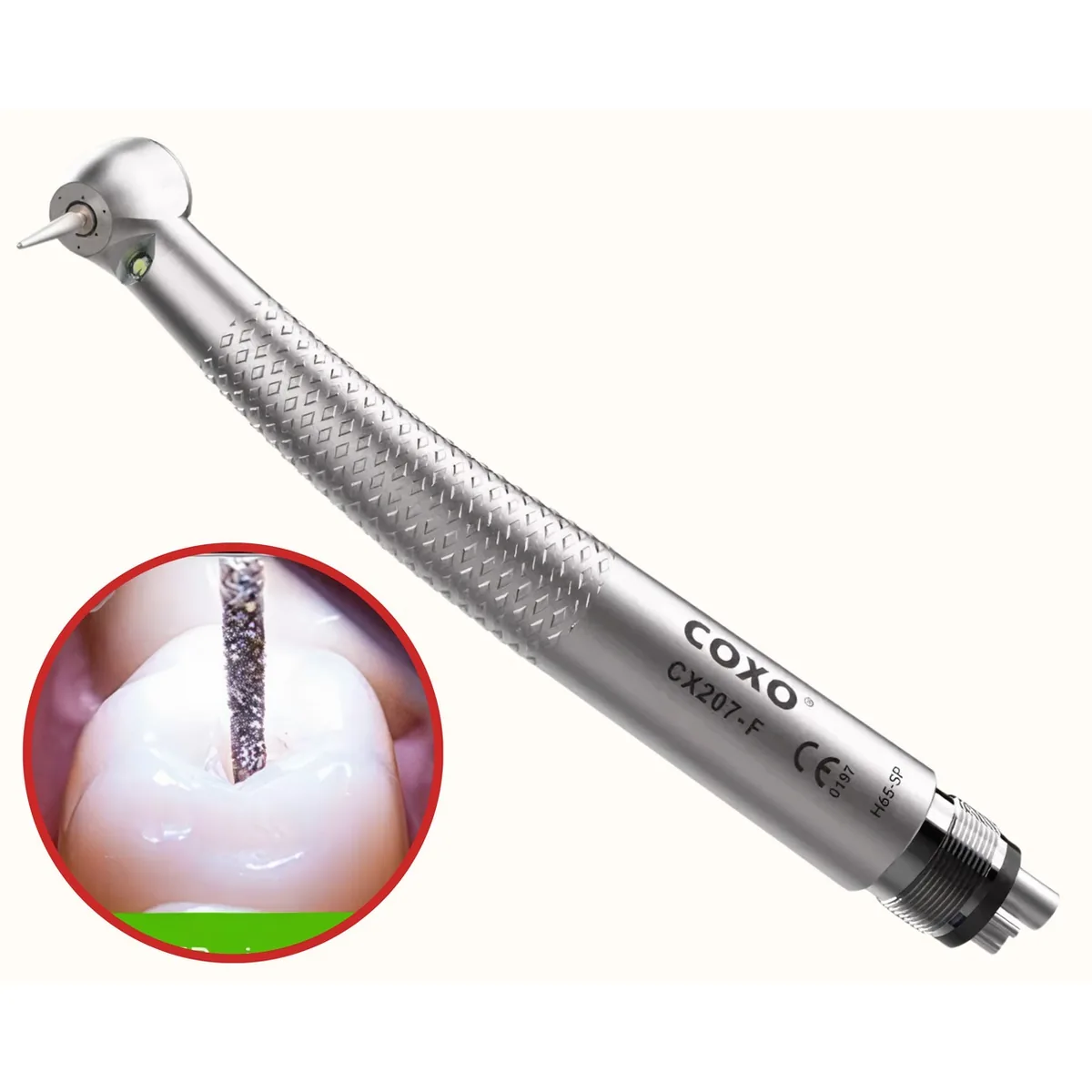 Турбінний наконечник ортопед LED CX207-F H15-SP M4 зі світлом (COXO)