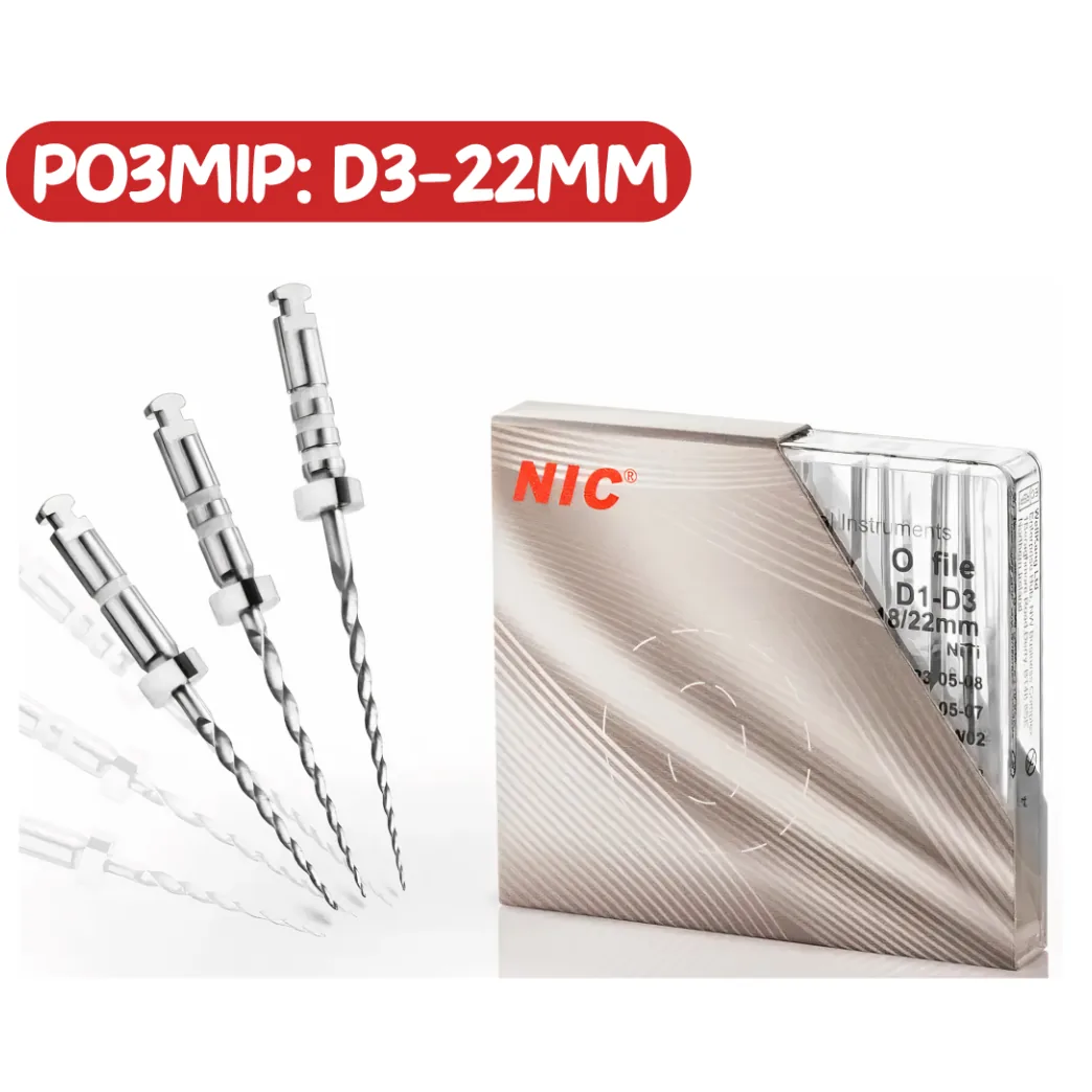 O File, розмір: D3/22mm 3шт. - машинні файли (NIC) нік файли