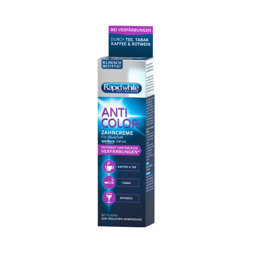 Зубна паста Rapid White Anti Color - ефективно усуває плями від тютюну (Lornamead)