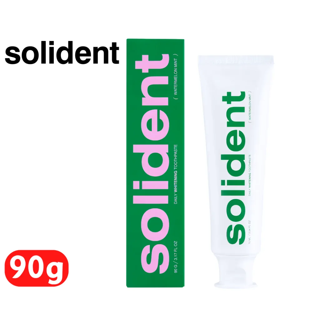 Щоденна відбілювальна зубна паста Solident Watermelon mint / кавун-м'ята 90г (Solident) солідент