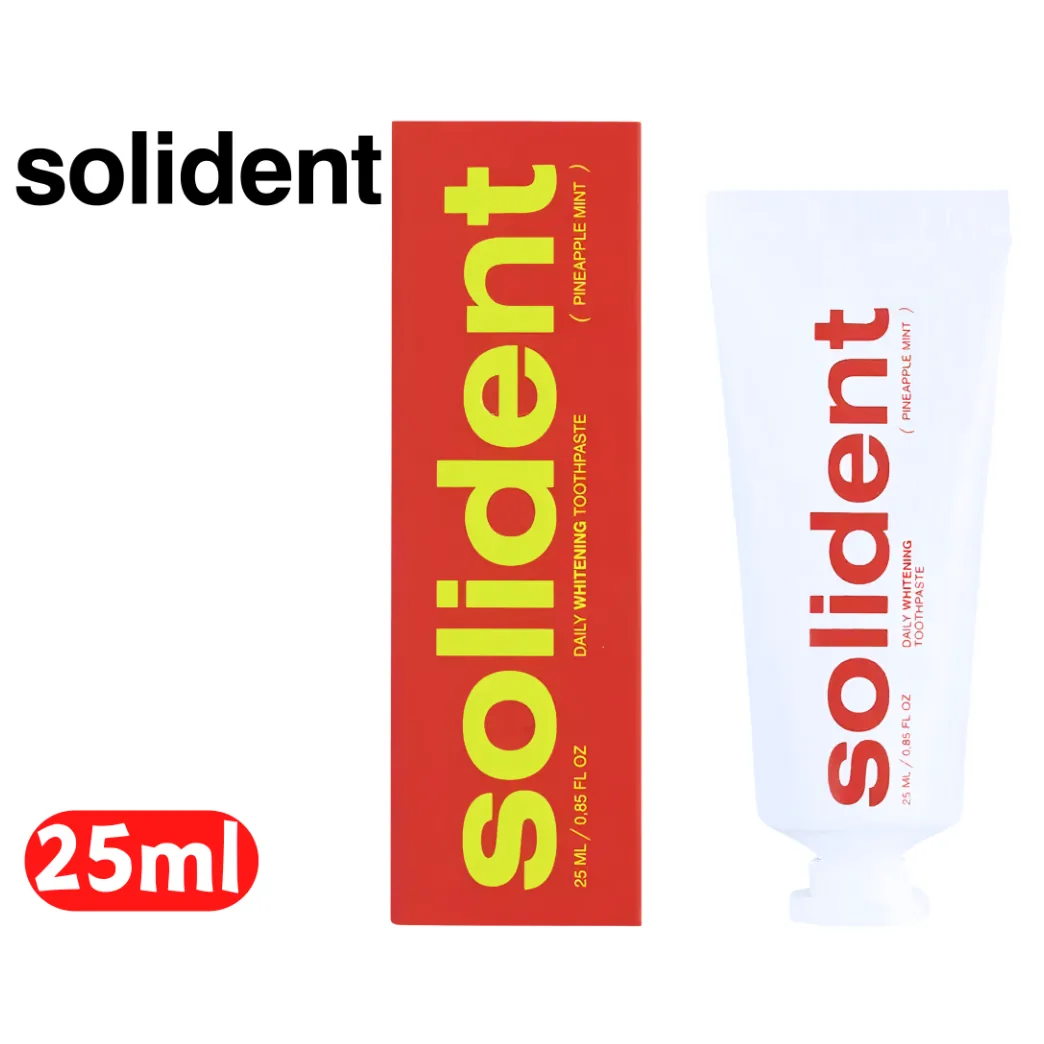 Щоденна відбілювальна зубна паста Solident Pineapple mint / ананас-м'ята 25мл (Solident) солідент