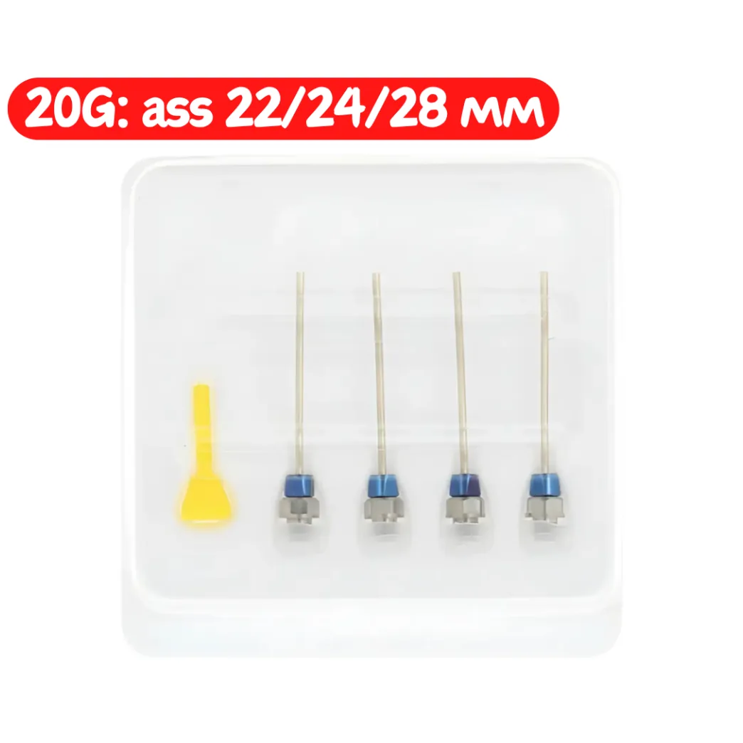 Голки для інжектора-пістолета Fi G, розмір 20G ass 22/24/28 mm, 4 шт (Woodpecker)