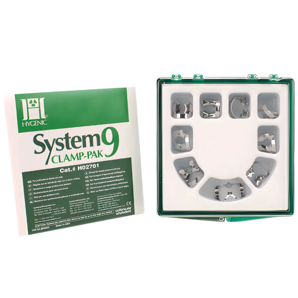 Набір кламерів з крилами Сістем, 9 шт, Dental Dam Clamp Set System-9 (Coltene)
