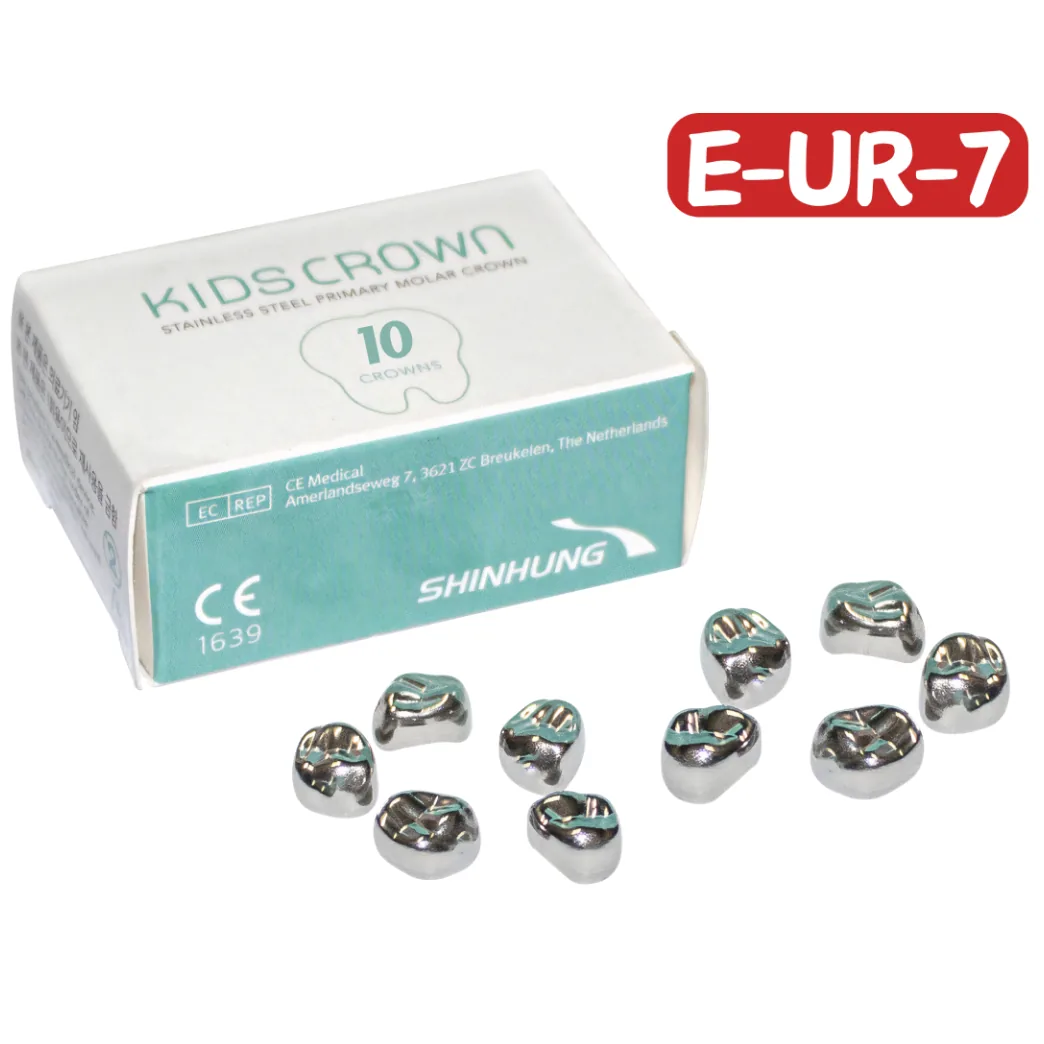 Дитячі коронки, верхня ліва E-UR-7, 10 шт, Kids Crown, Primary Molar Crown (SHINHUNG)