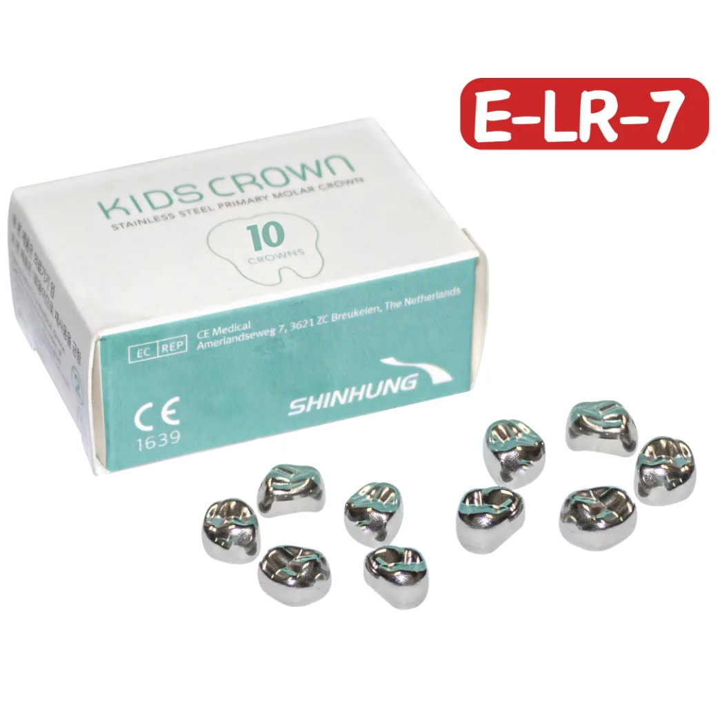 Дитячі коронки, верхня ліва E-LR-7, 10 шт, Kids Crown, Primary Molar Crown (SHINHUNG)