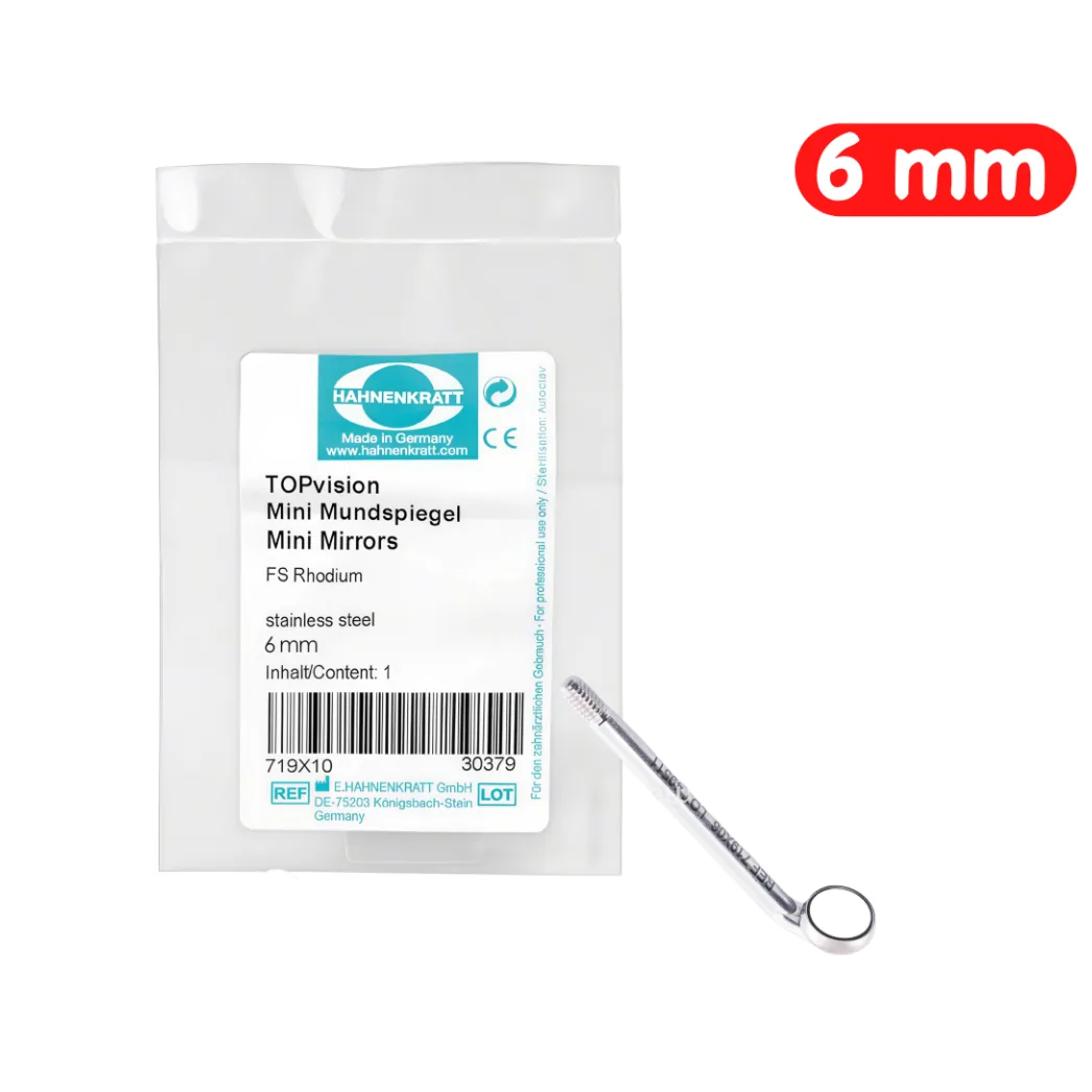 Дзеркало стоматологічне мікрохірургічне TOPvision Mini FS Rhodium 6 мм (HAHNENKRATT)