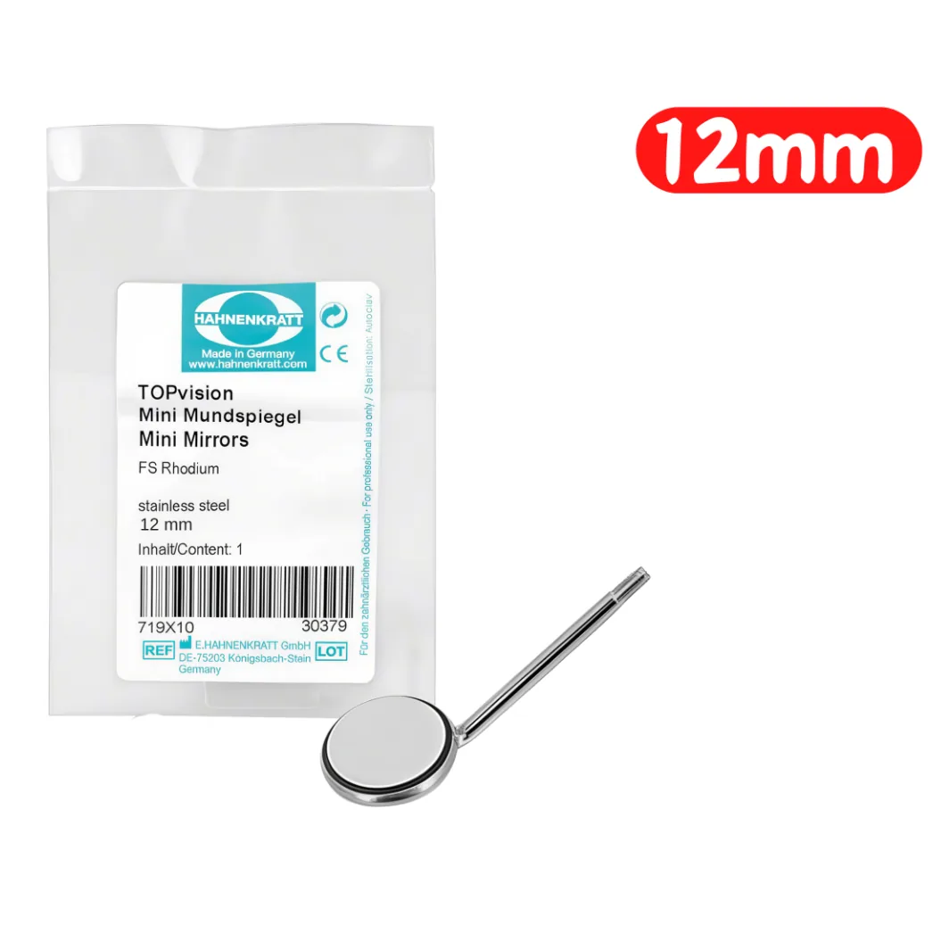 Дзеркало стоматологічне мікрохірургічне TOPvision Mini FS Rhodium 12 мм (HAHNENKRATT)