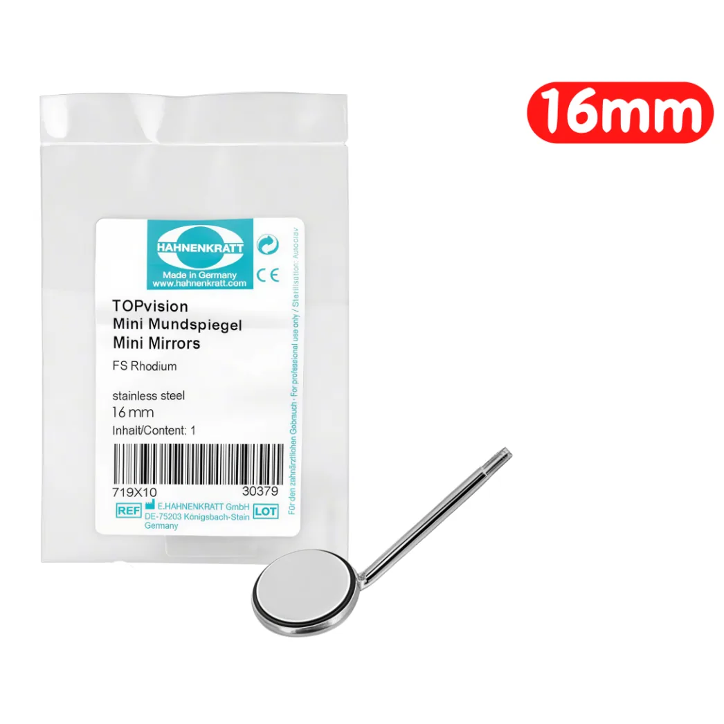 Дзеркало стоматологічне мікрохірургічне TOPvision Mini FS Rhodium 16 мм (HAHNENKRATT)