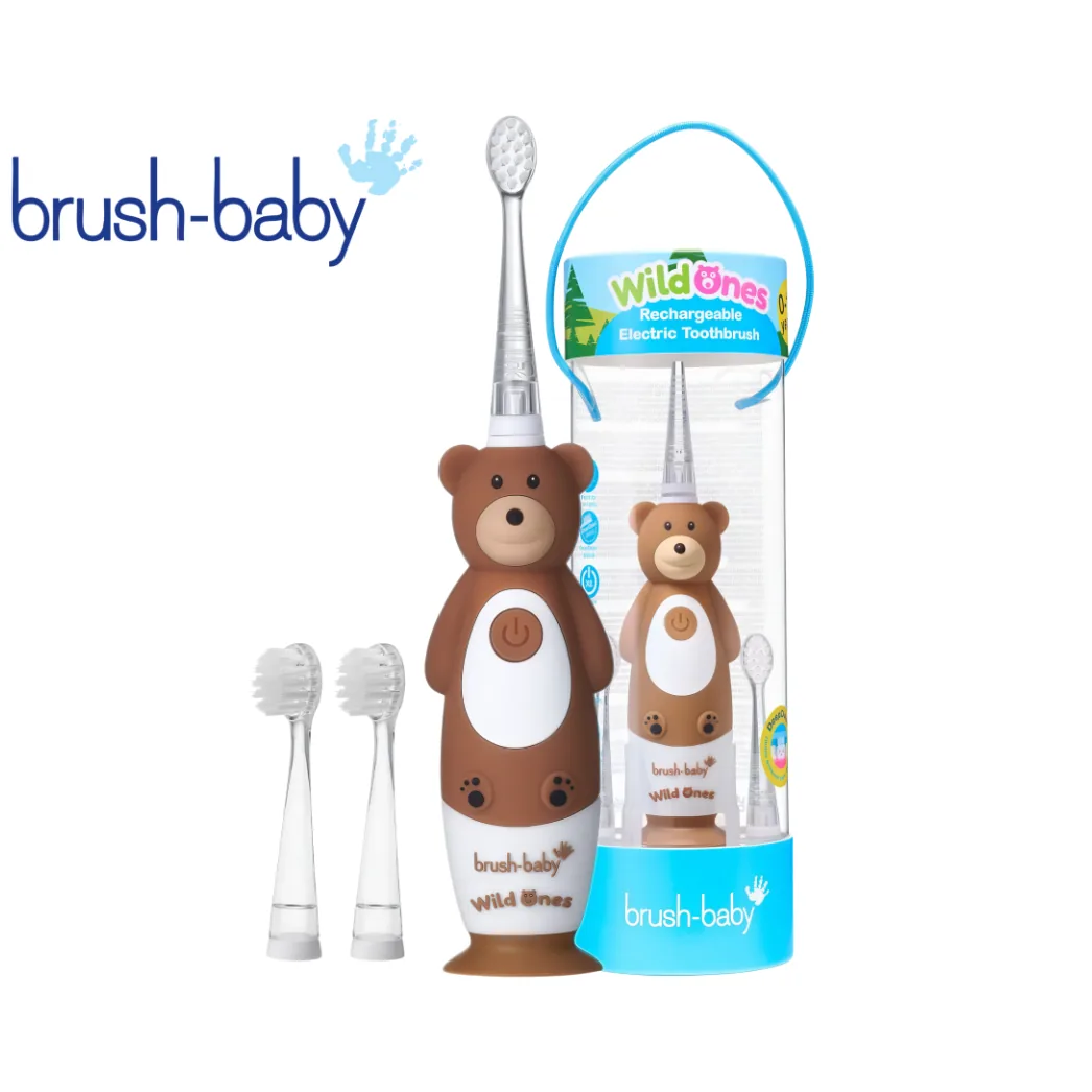 WildOnes Bear, ВайлдОнз Ведмедик - електрична дитяча зубна щітка 0-10 років (Brushbaby Ltd)