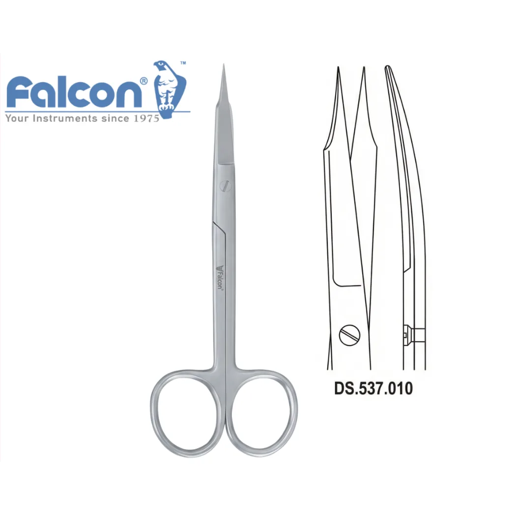 Ножиці хірургічні для ясен вигнуті 130 мм, DS.537.010 (Falcon)