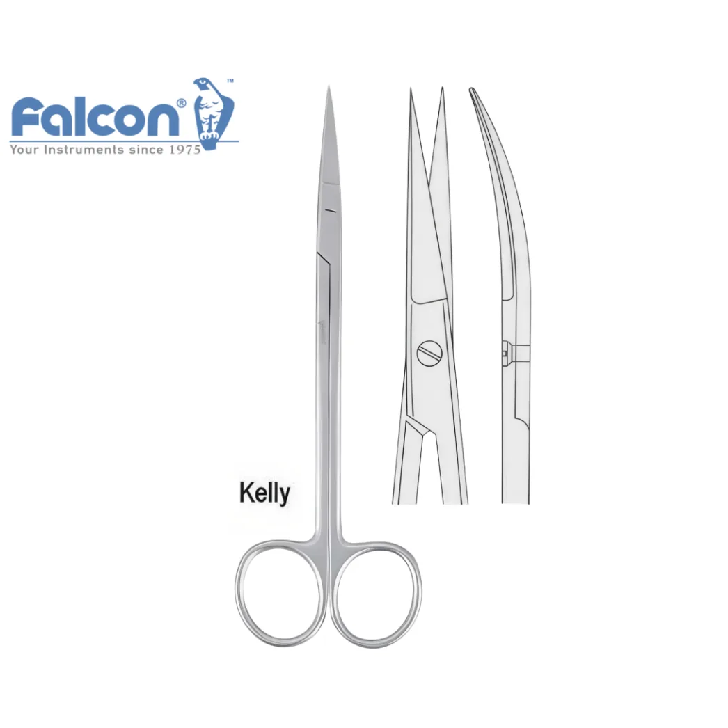 Ножиці хірургічні Kelly вигнуті 160 мм, BC.637.160 (Falcon)