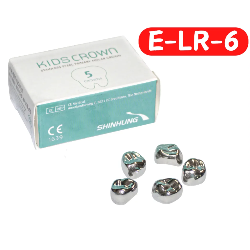 Дитячі коронки, верхня ліва E-LR-6, 5 шт, Kids Crown, Primary Molar Crown (SHINHUNG)