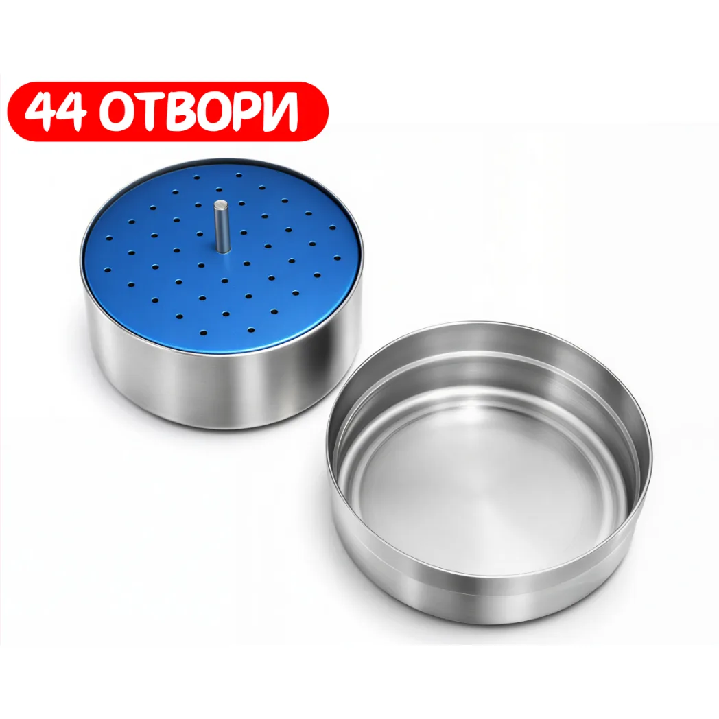Стерилізатор для файлів та борів № B028, 44 отвори, синій (Ruier)