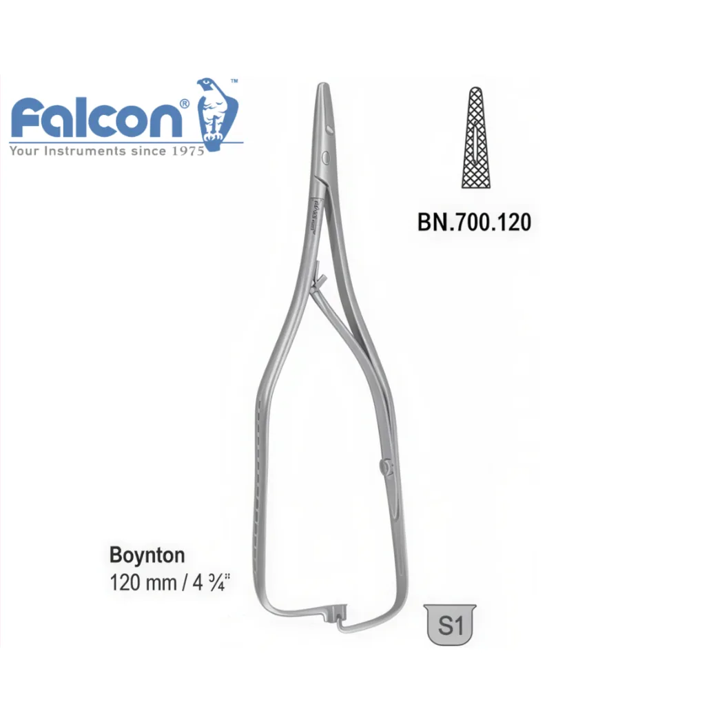 Голкотримач Boynton прямий 120 мм, BN.700.120 (Falcon)