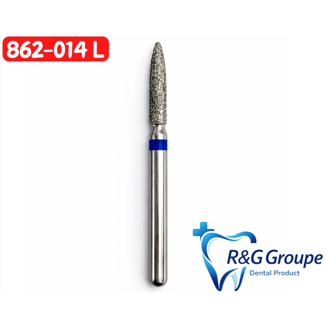Бор алмазний, 862-014 L пламеподібний, синій (R&G Groupe France)