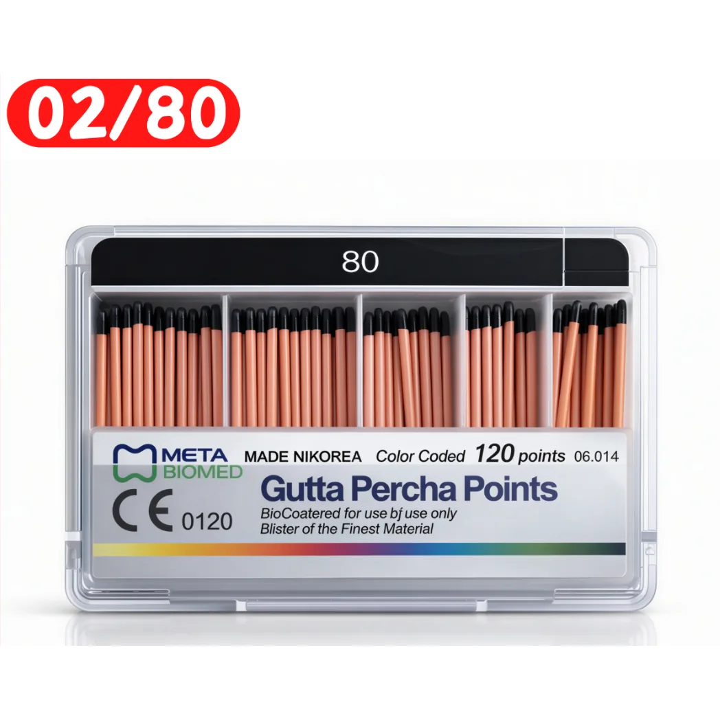 Гутаперчеві штифти 02/80, Gutta Percha Points 02/80 (HTM)