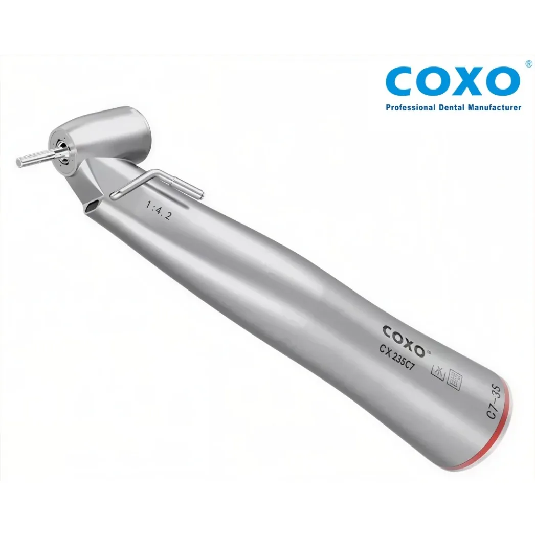 Наконечник кутовий підвищуючий CX235 C7-3S (СХ235 С7-3С) 1:5, головка 45°, з фіброоптикою (COXO)