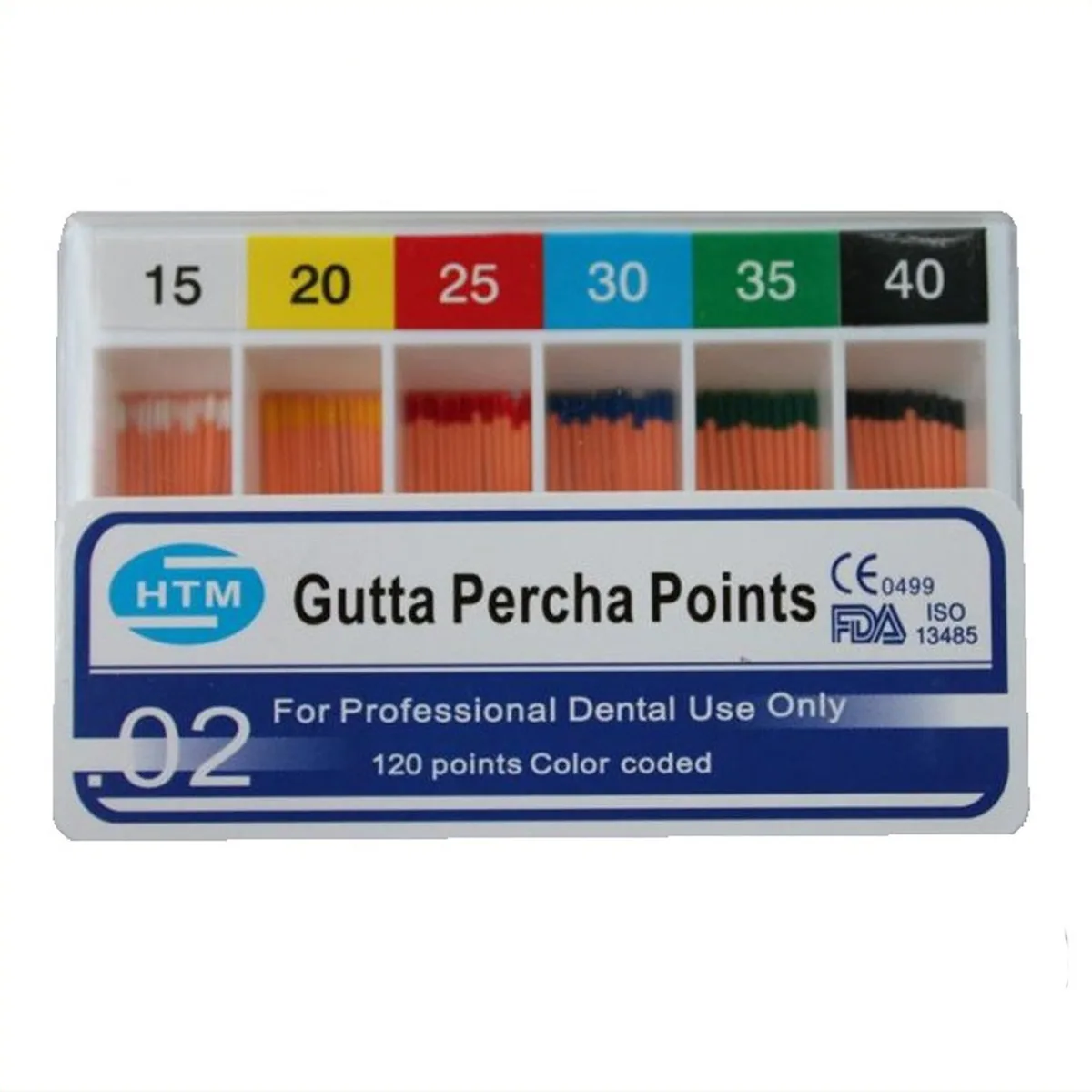 Гутаперчеві штифти 02/30, Gutta Percha Points 02/30 (HTM)