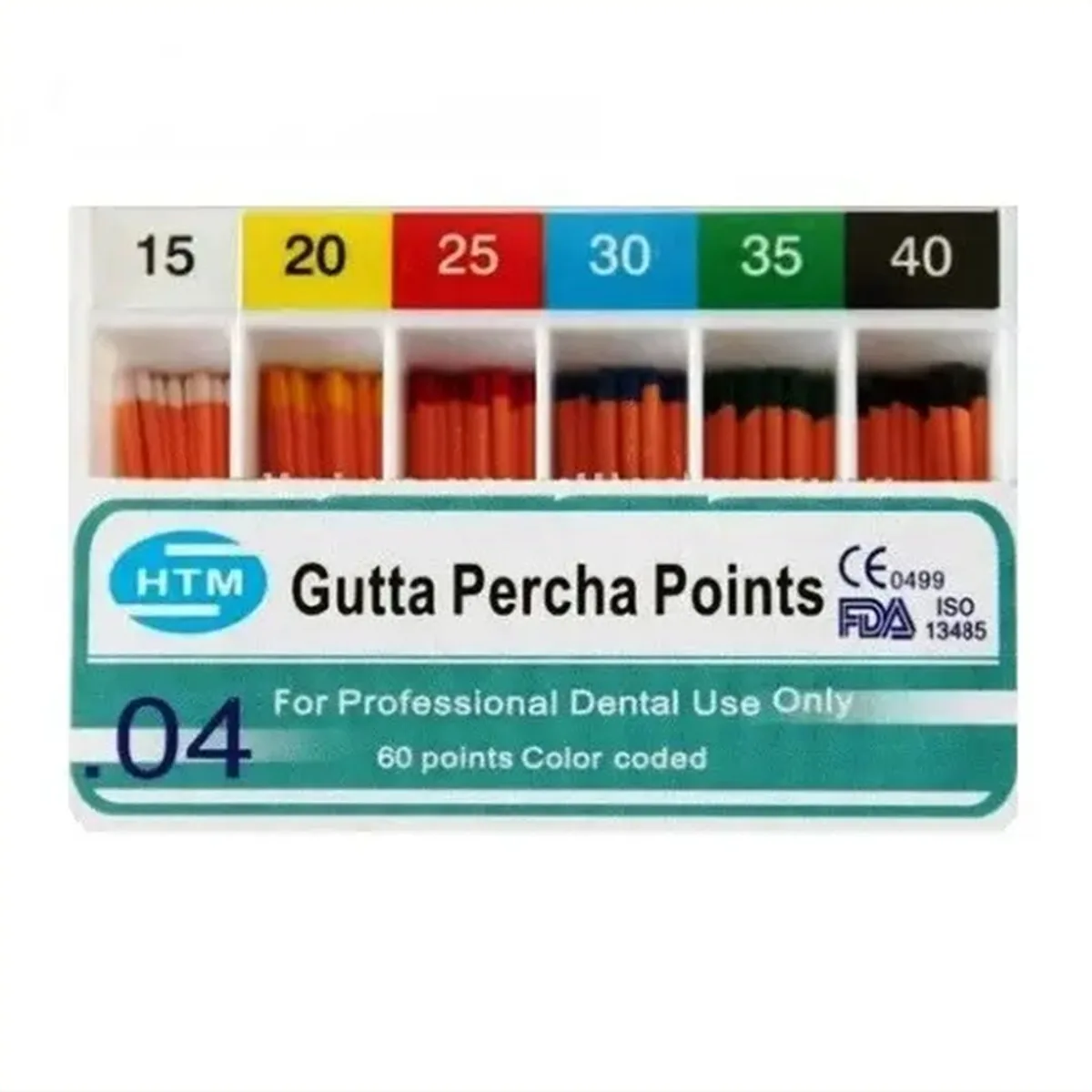 Гутаперчеві штифти 04/25, Gutta Percha Points 04/25 (HTM)