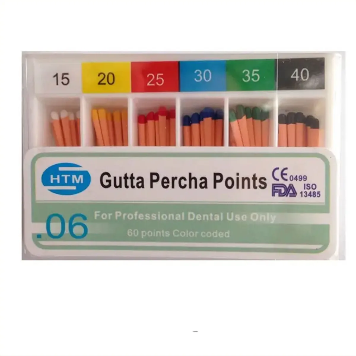 Гутаперчеві штифти 06/35, Gutta Percha Points 06/35 (HTM)