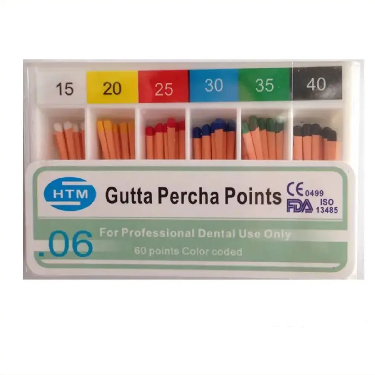 Гутаперчеві штифти 06/40, Gutta Percha Points 06/40 (HTM)