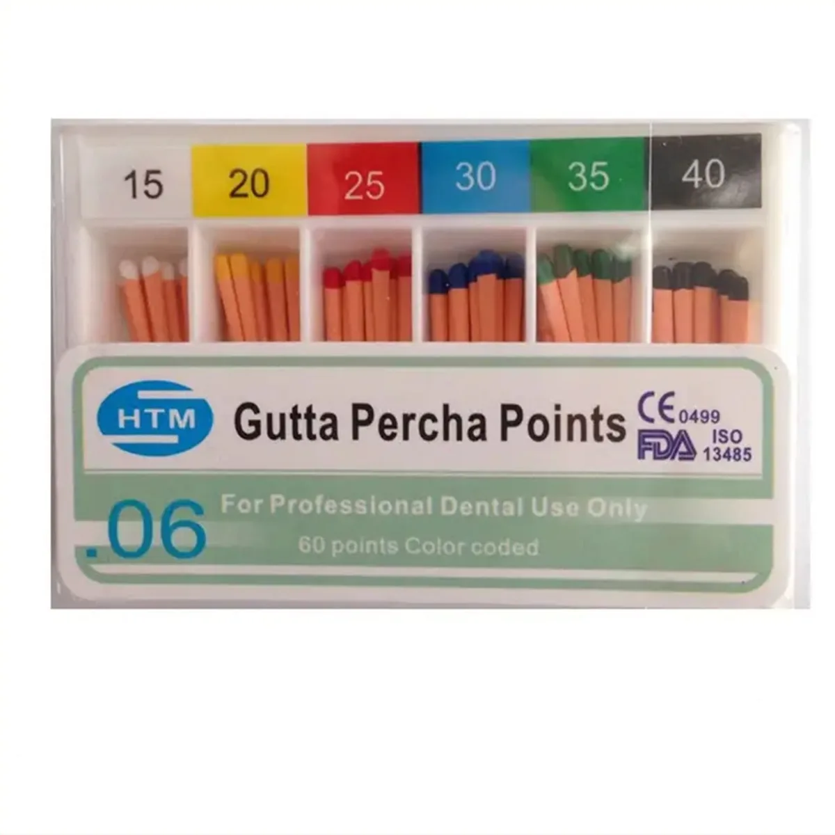 Гутаперчеві штифти 06/15-40, Gutta Percha Points 06/15-40 (HTM)