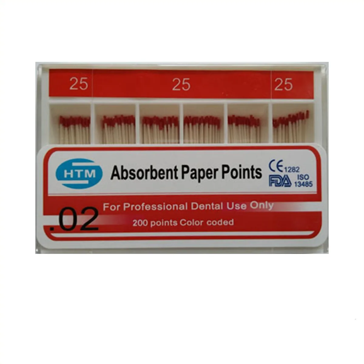 Паперові штифти 02/25, Absorbent Paper Points 25/02 (HTM)