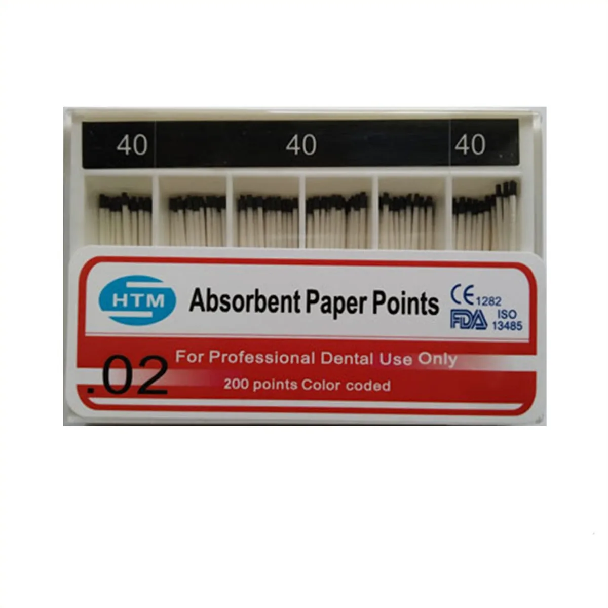 Паперові штифти 02/40, Absorbent Paper Points 40/02 (HTM)