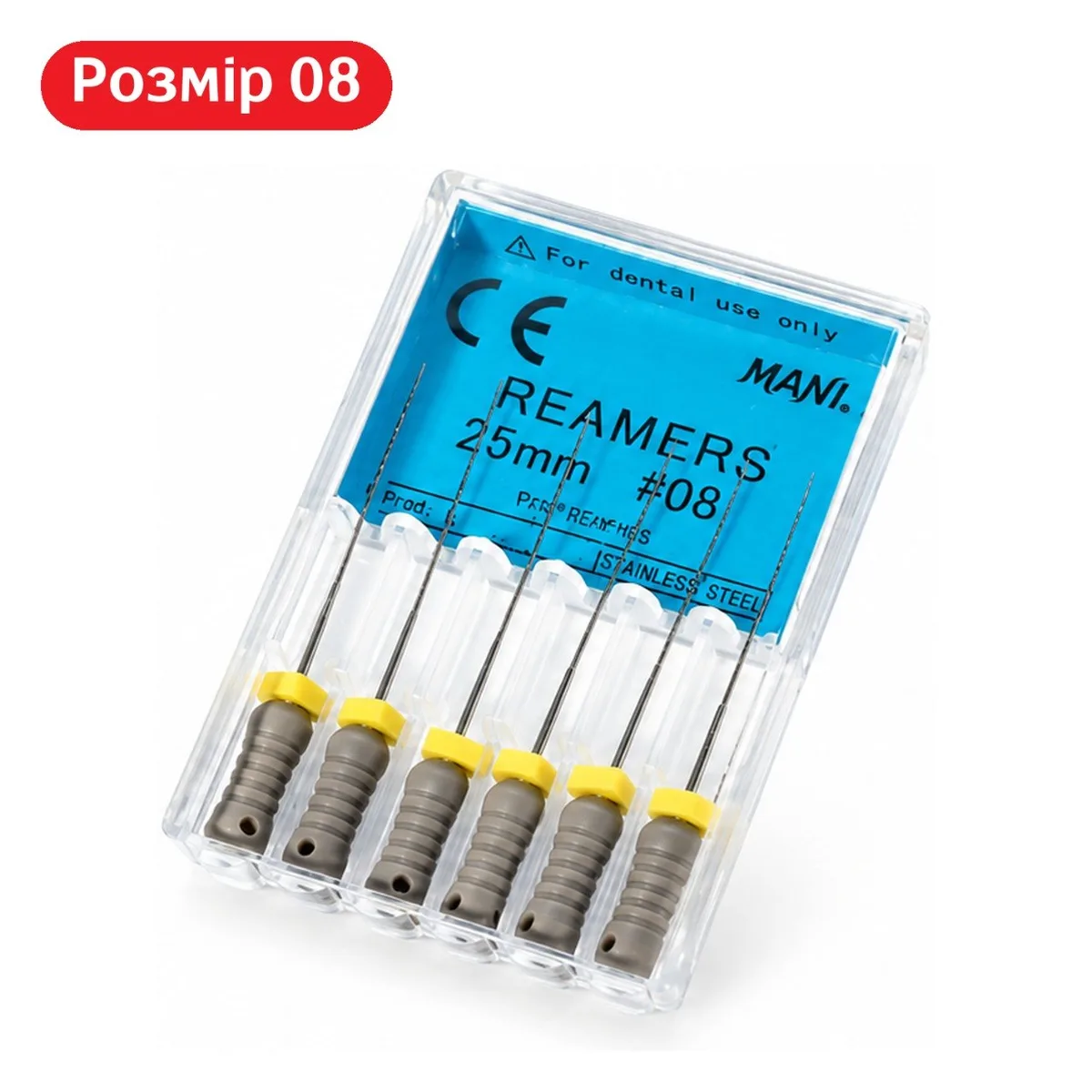 К-рімери Mani (K-Reamers) №08, довжина 25 мм, 6 шт (Mani)